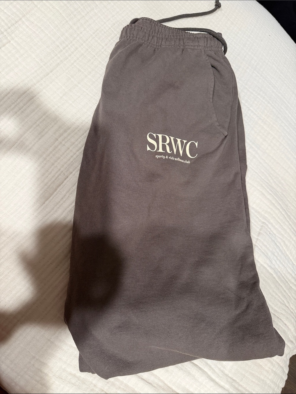Sporty & Rich SRWC Drawstring Sweatpants in Taupe